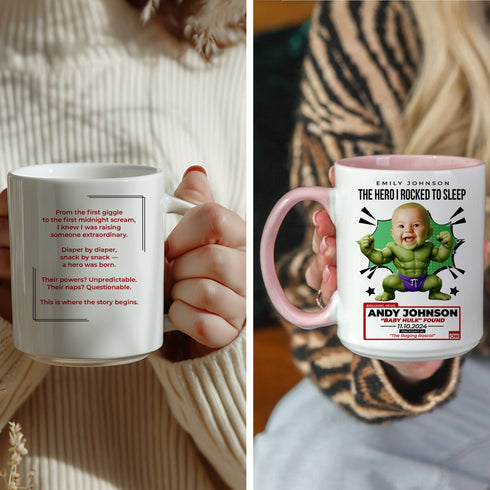 Personalized Baby Hulk Mug – Funny Superhero Gift for Mom | Custom Name, Photo & Message